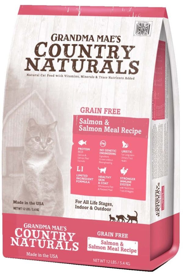 Grandma Mae s Country Naturals Grain Free Dry Cat Food Salmon 1ea 3 lb Supply