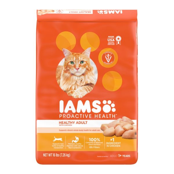 IAMS Proactive Health Adult Dry Cat Food Chicken 1ea 16 lb For Discount