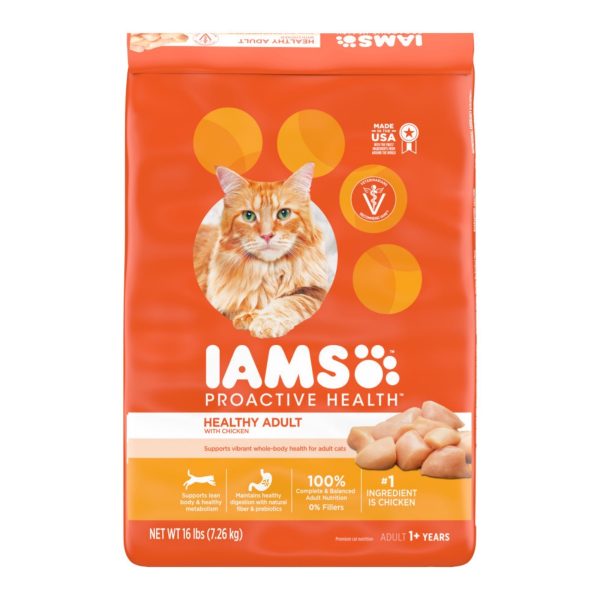 IAMS Proactive Health Adult Dry Cat Food Chicken, 1ea 22 lb Sale