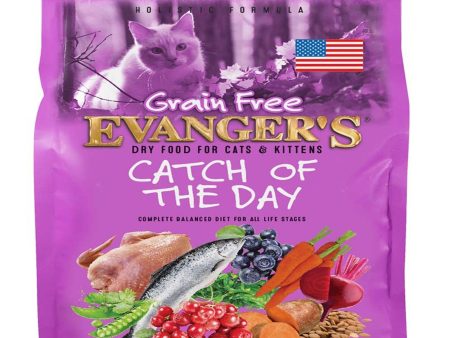 Evanger s Grain-Free Dry Cat & Kitten Food Catch of the Day 1ea 4.4 lb Hot on Sale