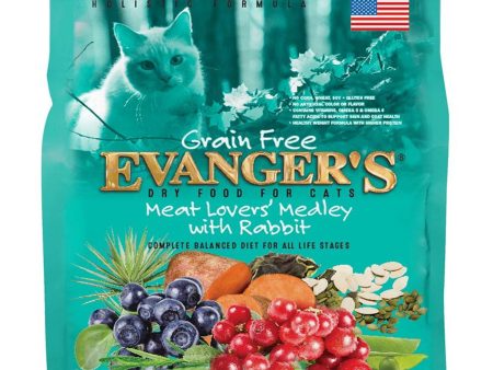 Evanger s Grain-Free Dry Cat & Kitten Food Meat Lover s Medley with Rabbit 1ea 4.4 lb Online