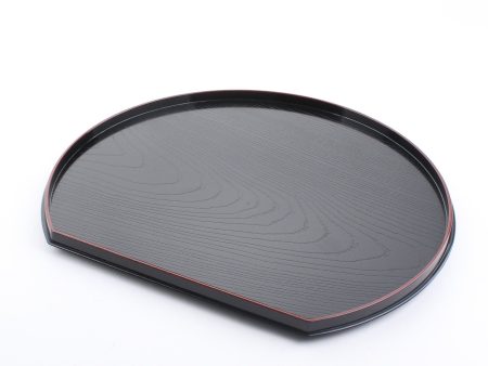 Black Lacquer Half Moon Tray For Cheap