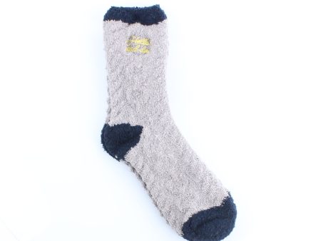 Cable Knit Embroidered Fluffy Bi-Color 22x20cm Socks Online