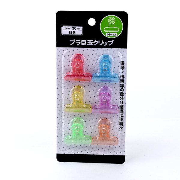 6-Color Bulldog Clip (6pcs) on Sale