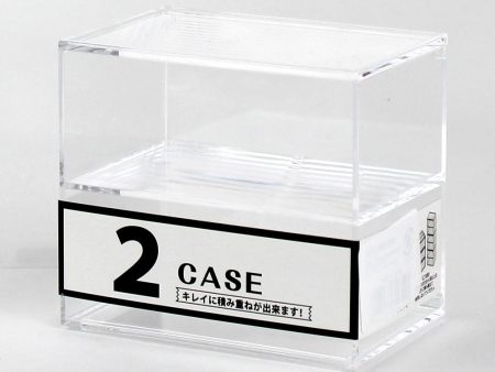 2-Section Clear Organizer with Compartments (6x9.2x8.2cm) For Cheap