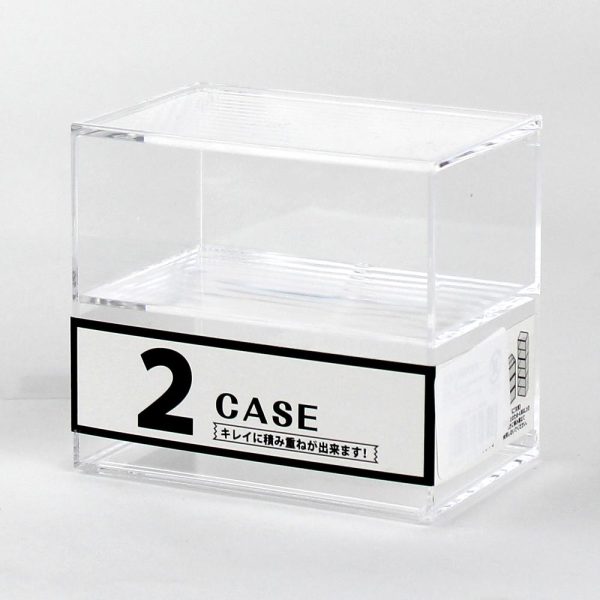 2-Section Clear Organizer with Compartments (6x9.2x8.2cm) For Cheap