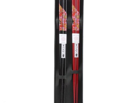 2-pair 22.5cm Washi Paper & Heian Die-Cut Wooden Chopsticks Cheap