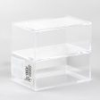 2-Section Clear Organizer with Compartments (6x9.2x8.2cm) For Cheap