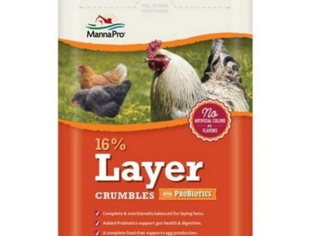 16% Layer Crumbles For Laying Hens 1 Count   8 Lbs by Manna Pro Online now